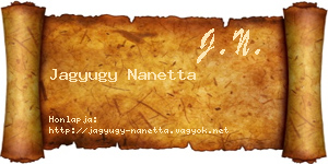 Jagyugy Nanetta névjegykártya